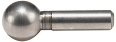 Jergens - 1/2" Ball Diam, 1/4" Shank Diam, Steel Standard Tooling Ball - 1-1/2" Ball Center to Shank Bottom - Benchmark Tooling