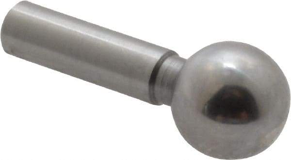 Jergens - 1/4" Ball Diam, 1/8" Shank Diam, Steel Standard Tooling Ball - 9/16" Ball Center to Shank Bottom - Benchmark Tooling