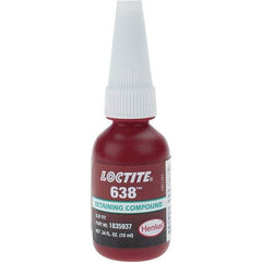 Loctite - 10 mL, Red, High Strength Retaining Compound - Series 638 - Benchmark Tooling