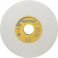 Norton - 7" Diam x 1-1/4" Hole x 1/2" Thick, G Hardness, 46 Grit Surface Grinding Wheel - Aluminum Oxide, Type 1, Coarse Grade, 3,600 Max RPM, Vitrified Bond, No Recess - Benchmark Tooling