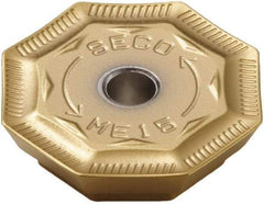 Seco - OFER070405 ME15 Grade F40M Carbide Milling Insert - TiAlN/TiN Finish, 0.18" Thick, 0.706" Inscribed Circle - Benchmark Tooling