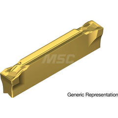 Grooving Insert: GCM4002CG AC830P, Solid Carbide Super FF Finish, Left Hand, 4 mm Cutting Width, 25 mm Max Depth, Series GND