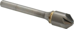 SGS - 1/2" Head Diam, 1/4" Shank Diam, 6 Flute 90° Solid Carbide Countersink - Benchmark Tooling