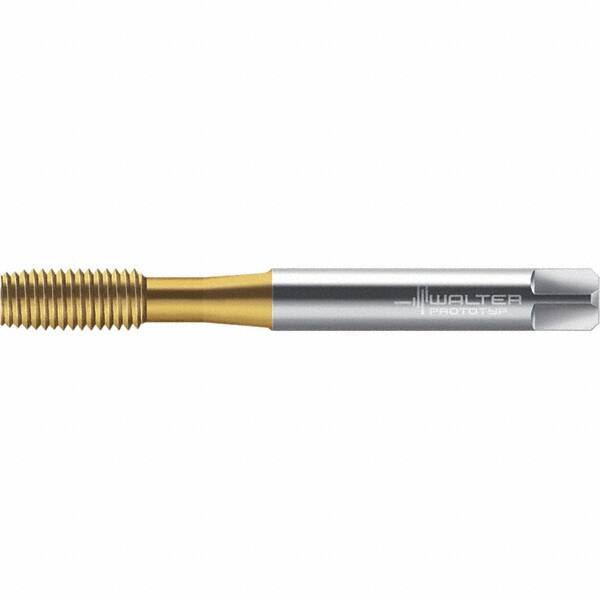 Walter-Prototyp - M5x0.80 DIN 2174 6HX 4.660 Thread Limit Semi-Bottoming Thread Forming Tap - Powdered Metal High Speed Steel, TiN Finish, 70mm OAL, 8mm Thread Length, Right Hand Thread, Series TC420 - Benchmark Tooling