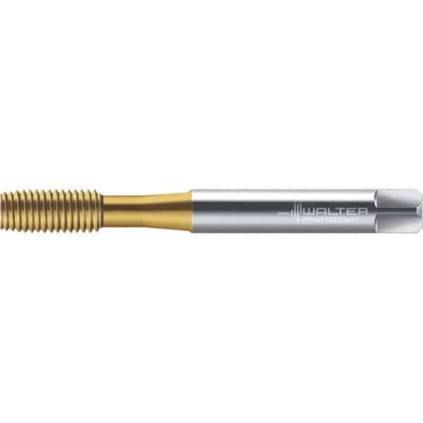 Walter-Prototyp - M8x1.25 DIN 2174 6HX 7.480 Thread Limit Semi-Bottoming Thread Forming Tap - Powdered Metal High Speed Steel, TiN Finish, 90mm OAL, 12mm Thread Length, Right Hand Thread, Series TC420 - Benchmark Tooling