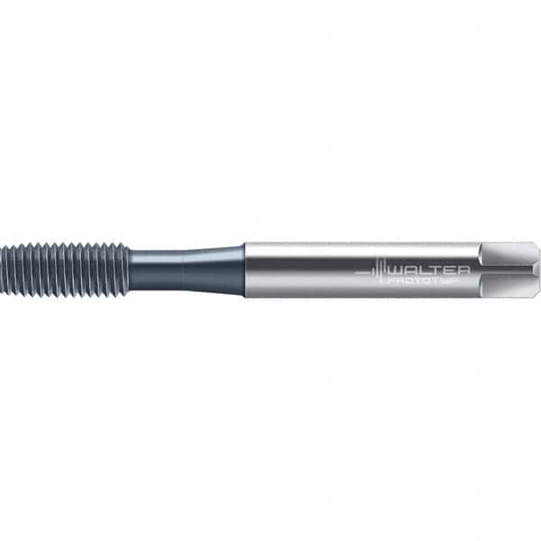 Walter-Prototyp - M6x1.00 DIN 2174 6HX 5.590 Thread Limit Semi-Bottoming Thread Forming Tap - Powdered Metal High Speed Steel, TiCN Finish, 80mm OAL, 10mm Thread Length, Right Hand Thread, Series TC420 - Benchmark Tooling