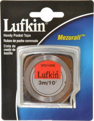 Lufkin - 10' x 1/2" Yellow Blade Tape Measure - 1/8" & 1mm Graduation, A11 Graduation Style, Silver Case - Benchmark Tooling