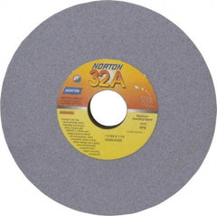 Norton - 7" Diam x 1-1/4" Hole x 3/4" Thick, K Hardness, 80 Grit Surface Grinding Wheel - Aluminum Oxide, Medium Grade, 3,600 Max RPM, Vitrified Bond - Benchmark Tooling