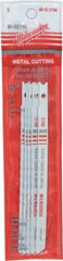 Milwaukee Tool - 5" Long, 24 Teeth per Inch, Bi-Metal Jig Saw Blade - Toothed Edge, 0.2813" Wide x 0.055" Thick, U-Shank - Benchmark Tooling