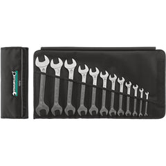 Wrench Sets; Set Type: Double Open Ended Wrench; System Of Measurement: Metric; Container Type: Wallet; Roll; Wrench Size: 6x7 to 30x32 mm; Material: Alloy Steel; Chrome; Finish: Chrome-Plated; Overall Length: 12.0079 in; Non-sparking: No; Corrosion-resis