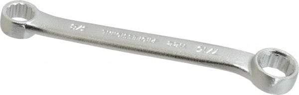 Proto - 3/8" x 7/16" 12 Point Box Wrench - Double End, 37/64" Head Diam x 19/64" Head Thickness, 4-5/8" OAL, Steel, Satin Finish, 15° Offset - Benchmark Tooling