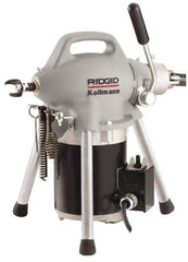 Ridgid - Electric Battery Drain Cleaning Machine - For 3/4" to 4" Pipe, 100' Cable, 400 Max RPM - Benchmark Tooling