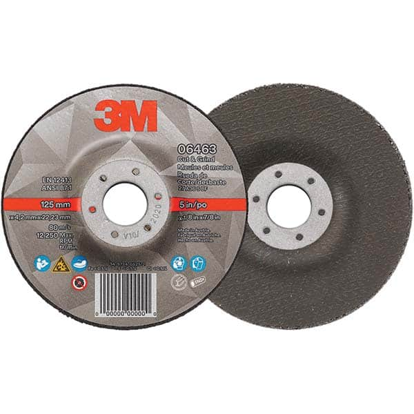 3M - Depressed-Center Wheels Wheel Diameter (Inch): 5 Wheel Thickness (Inch): 1/8 - Benchmark Tooling