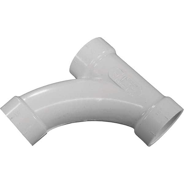 Drain, Waste & Vent Pipe Fittings; Type: Long Turn Tee Wye; Fitting Size: 3 x 2 in; Material: PVC; Material: PVC; End Connection: Hub x Hub; Fitting Type: Long Turn Tee Wye; Fitting Size: 3 x 2 in; Material: PVC