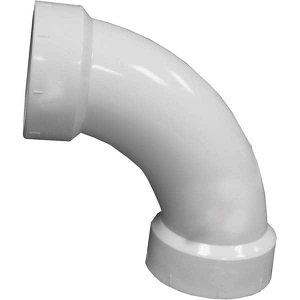 Plastic Pipe Fittings; Fitting Type: Elbow; Fitting Size: 4 in; Material: PVC; End Connection: Hub x Hub; Color: White