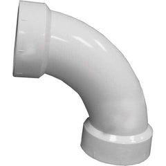 Plastic Pipe Fittings; Fitting Type: Elbow; Fitting Size: 4 in; Material: PVC; End Connection: Hub x Hub; Color: White