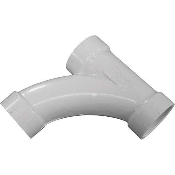 Drain, Waste & Vent Pipe Fittings; Type: Long Turn Tee Wye; Fitting Size: 4 x 2 in; Material: PVC; Material: PVC; End Connection: Hub x Hub; Fitting Type: Long Turn Tee Wye; Fitting Size: 4 x 2 in; Material: PVC