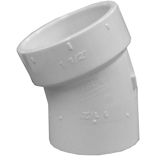 Plastic Pipe Fittings; Fitting Type: Street Elbow; Fitting Size: 3 in; Material: PVC; End Connection: Hub x Spig; Color: White; Schedule: 11