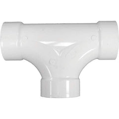 Drain, Waste & Vent Pipe Fittings; Type: Two-Way Cleanout Tee; Fitting Size: 4 in; Material: PVC; Material: PVC; End Connection: Hub x Hub; Fitting Type: Two-Way Cleanout Tee; Fitting Size: 4 in; Material: PVC