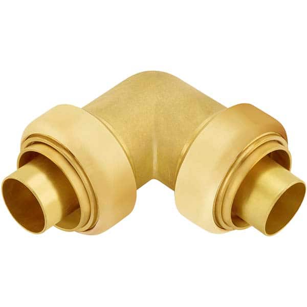 Jones Stephens - Metal Push-To-Connect Tube Fittings Type: 90 Degree Elbow Tube Outside Diameter (Inch): 1-1/2 - Benchmark Tooling