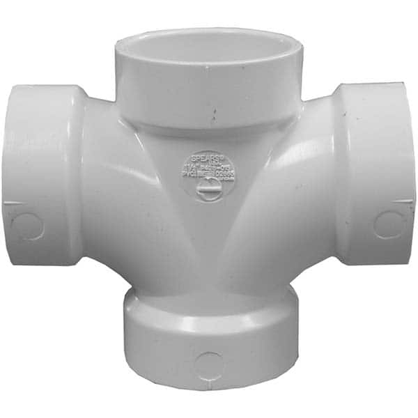 Jones Stephens - Drain, Waste & Vent Pipe Fittings Type: Double Sanitary Tee Fitting Size: 3 x 3 x 2 x 2 (Inch) - Benchmark Tooling