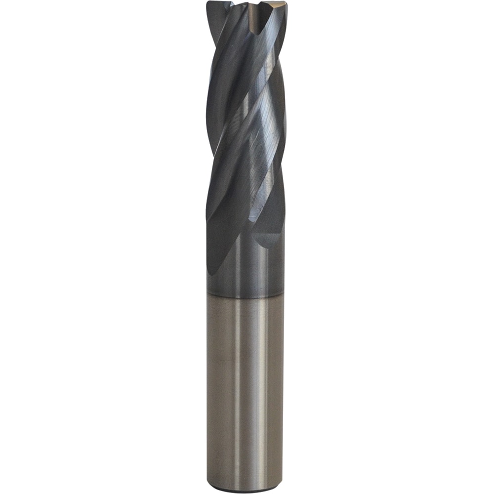 Accupro - 1/8" Diam 4 Flute Carbide 0.015" Corner Radius End Mill - Exact Industrial Supply
