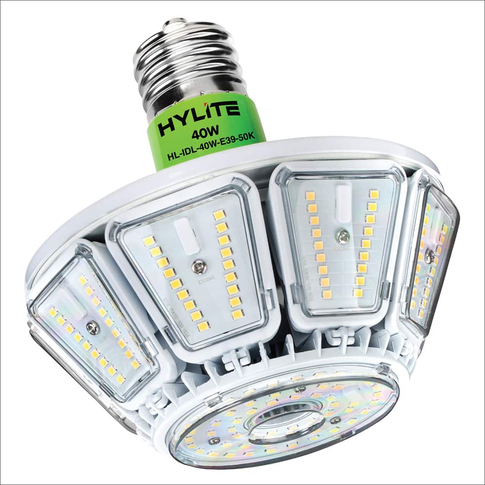 LED Lamp: Commercial & Industrial Style, LED, Mogul Base 277V, 5,000 ° K, 5,680 Lumens, 60,000 hr Avg Life