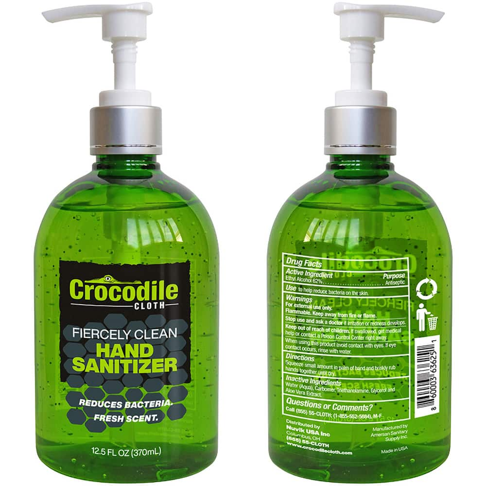 Crocodile Cloth - 12 oz Pump Bottle Gel Hand Sanitizer - Benchmark Tooling