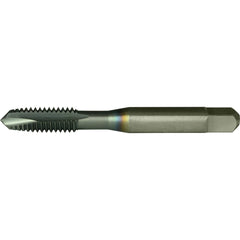 Greenfield Threading - #8-32 UNC Class 2B 2-Flute TiCN Finish High Speed Steel Spiral Point Tap - Exact Industrial Supply