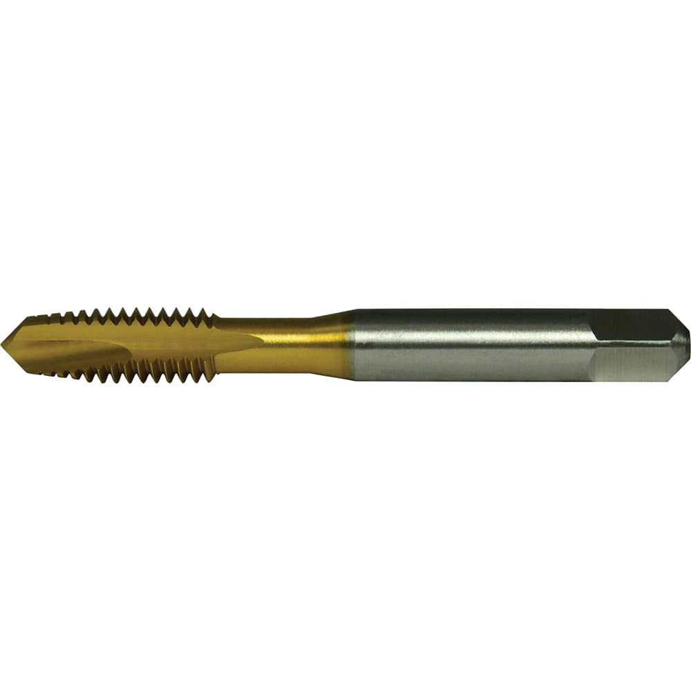 Greenfield Threading - 5/16-18 UNC Class 2B 2-Flute TiN Finish High Speed Steel Spiral Point Tap - Exact Industrial Supply