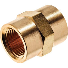 USA Sealing - 1/4" Brass Pipe Hex Coupling - Benchmark Tooling