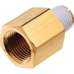 USA Sealing - 1/2 x 1/4" Brass Pipe Reducing Adapter - Exact Industrial Supply