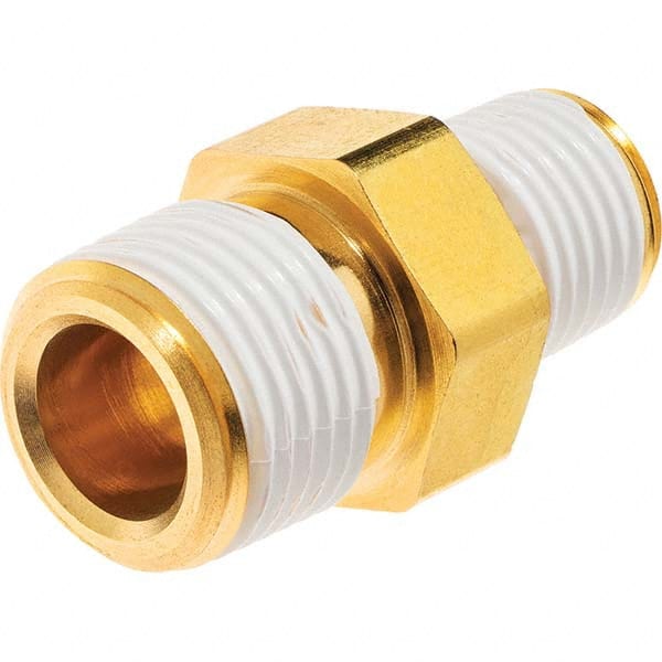 USA Sealing - 3/8 x 1/8" Brass Pipe Reducing Hex Nipple - Benchmark Tooling