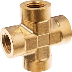 USA Sealing - 1/2" Brass Pipe Female Cross - Benchmark Tooling