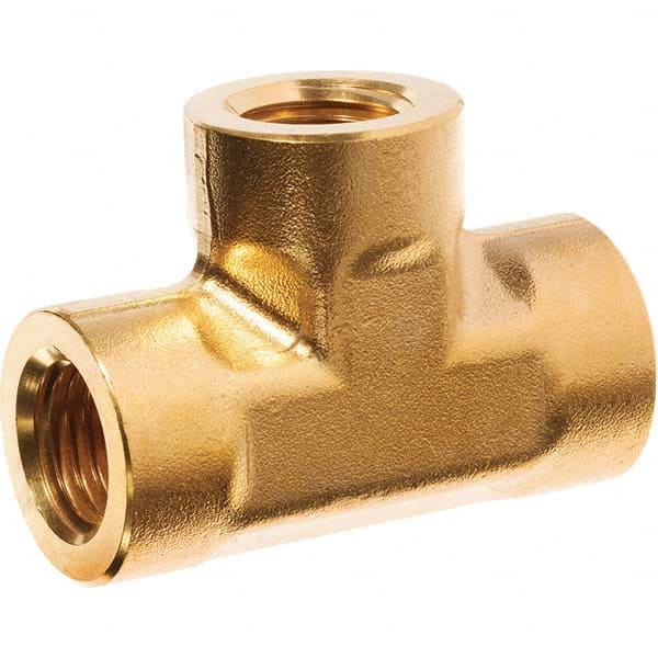 USA Sealing - 3/8" Brass Pipe Female Tee - Benchmark Tooling