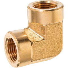 Brass Pipe 90 ° Elbow: 3/4″ Fitting, FNPT x FNPT FNPT x FNPT Ends, 1,900 psi, Brass Finish, Class Instrumentation