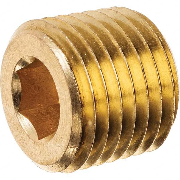 USA Sealing - 3/4" Brass Pipe Hex Socket Plug - Benchmark Tooling