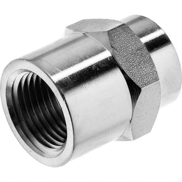 USA Sealing - 3/8 x 1/8" Galvanized Steel Pipe Reducing Hex Coupling - Benchmark Tooling