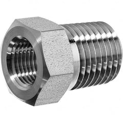 Galvanized Steel Pipe Bushing: 3/4 x 1/4″ Fitting FNPT x MNPT, 6,600 psi Liquid & Gas, 6,600 psi Steam