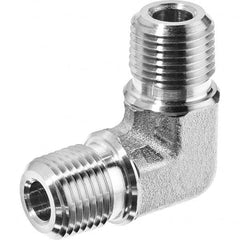 USA Sealing - 1/4" Galvanized Steel Pipe 90° Male Elbow - Benchmark Tooling