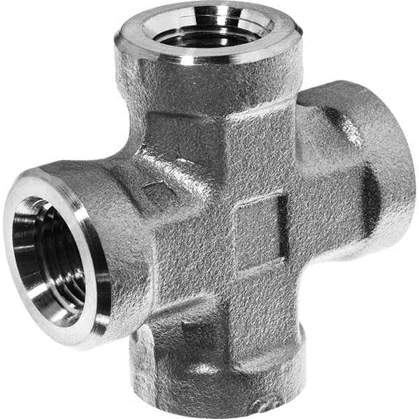 USA Sealing - 3/8" 316 Stainless Steel Pipe Female Cross - Benchmark Tooling