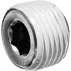 USA Sealing - 3/8" Galvanized Steel Pipe Hex Socket Plug - Benchmark Tooling