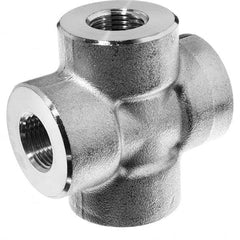 USA Sealing - 1/2" 316 Stainless Steel Pipe Cross - Benchmark Tooling