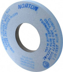 Norton - 12" Diam x 5" Hole x 1" Thick, I Hardness, 46 Grit Surface Grinding Wheel - Ceramic, Type 1, Coarse Grade, 2,070 Max RPM, Vitrified Bond, No Recess - Benchmark Tooling