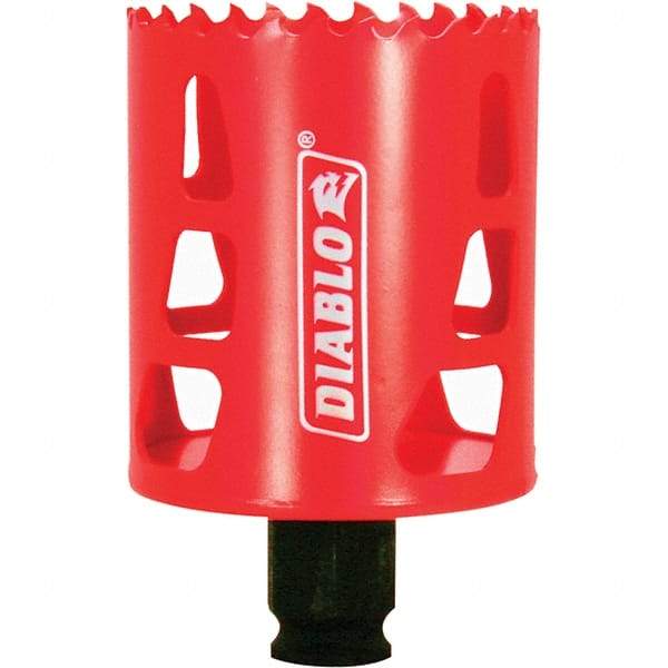 Freud - 2-1/4" Diam, 2-3/8" Cutting Depth, Hole Saw - Bi-Metal Saw, Toothed Edge - Benchmark Tooling