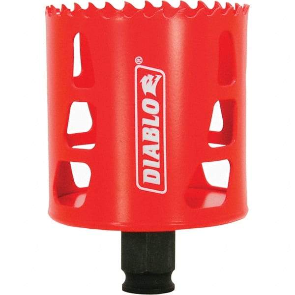 Freud - 2-1/2" Diam, 2-3/8" Cutting Depth, Hole Saw - Bi-Metal Saw, Toothed Edge - Benchmark Tooling