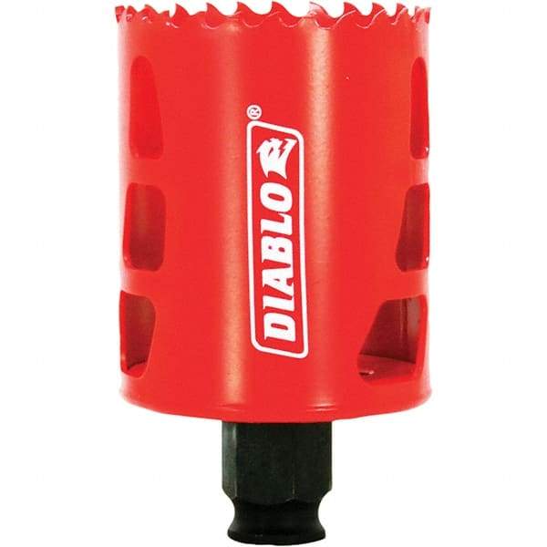 Freud - 2-1/8" Diam, 2-3/8" Cutting Depth, Hole Saw - Bi-Metal Saw, Toothed Edge - Benchmark Tooling