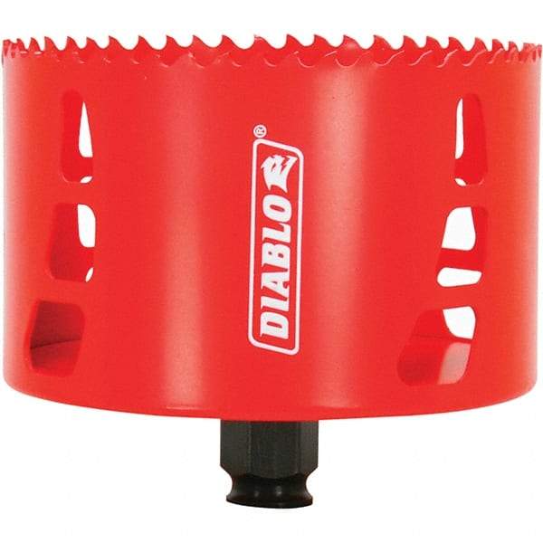 Freud - 4-1/8" Diam, 2-3/8" Cutting Depth, Hole Saw - Bi-Metal Saw, Toothed Edge - Benchmark Tooling