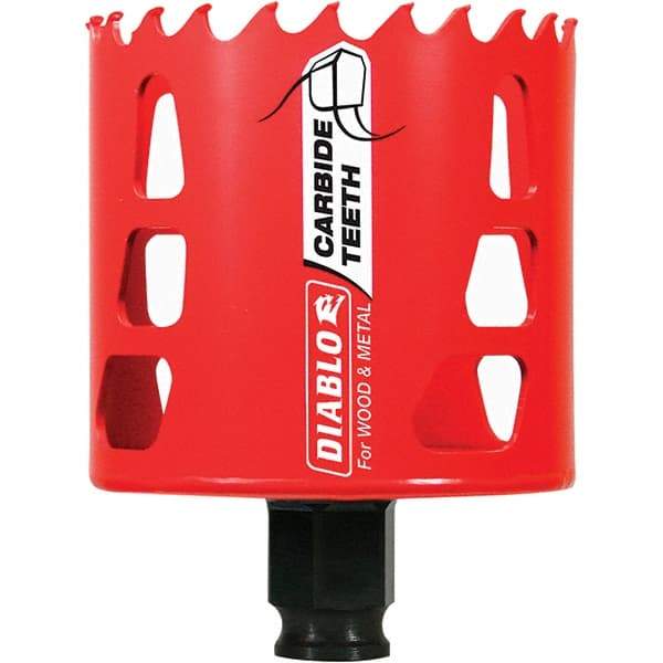 Freud - 2-3/4" Diam, 2-3/8" Cutting Depth, Hole Saw - Carbide-Tipped Saw, Toothed Edge - Benchmark Tooling