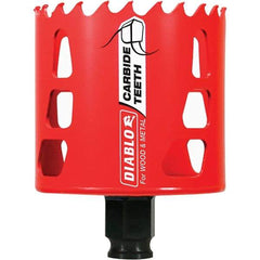 Freud - 2-3/4" Diam, 2-3/8" Cutting Depth, Hole Saw - Carbide-Tipped Saw, Toothed Edge - Benchmark Tooling
